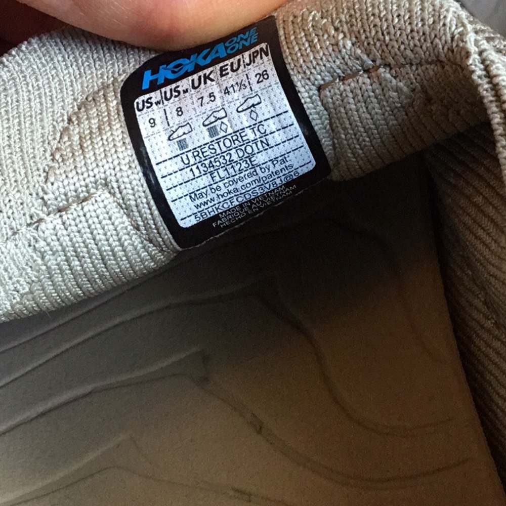 Hoka One One Slip-On Athletic Shoes in Light Gray with White Logo - Picture 11 of 11
